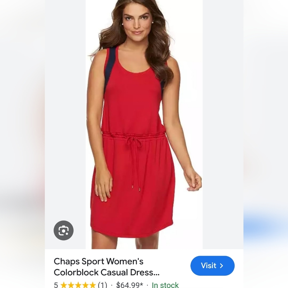 Chaps Sport Colorblock Dress Sz M